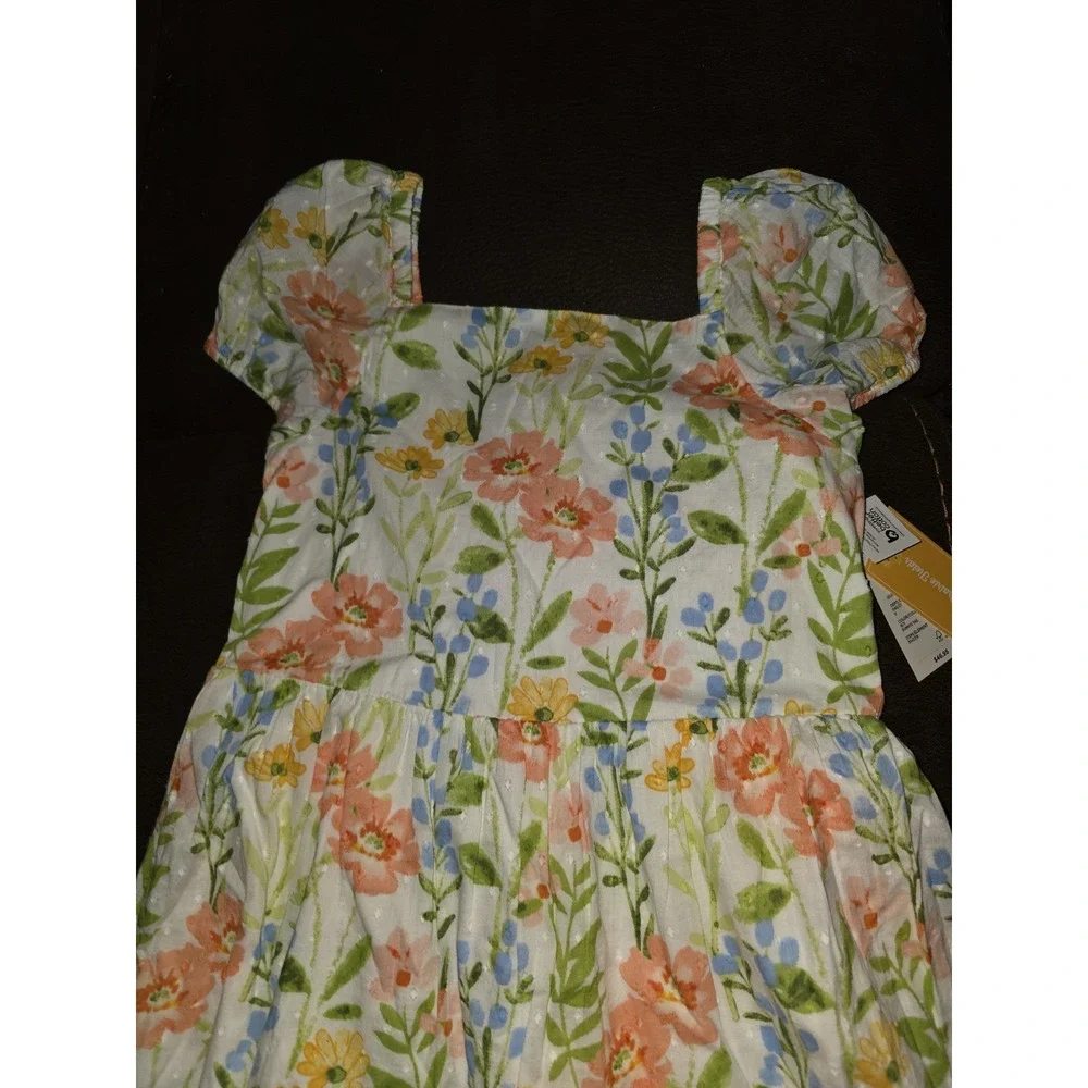 Gymboree prairie fields‎ spring Easter floral cap sleeve dress size 8 nwt